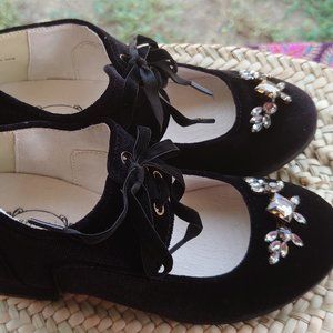 Black Tribeca Booties Joyfolie Lil' Girls 13T NWOT